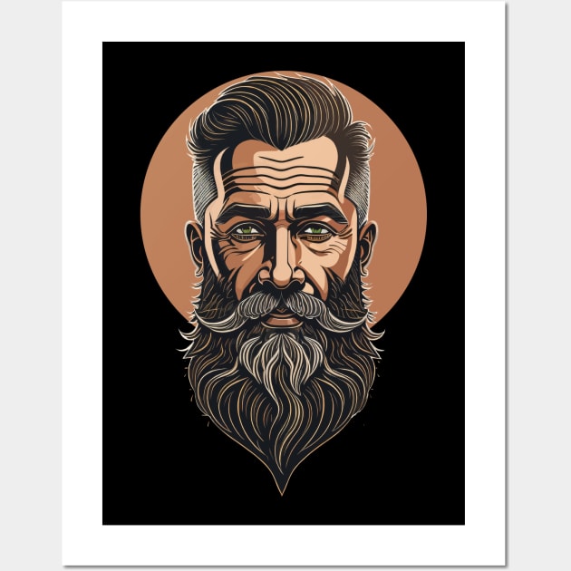 Bearded Man Wall Art by DeathAnarchy